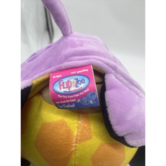 Flip a Zoo Mushmillows Plush Stuffed Animal Elephant Giraffe - Picture 7 of 11